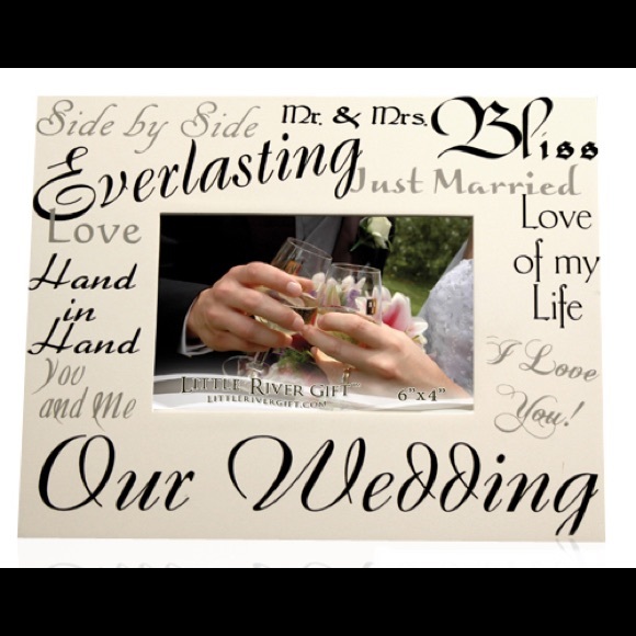 OUR WEDDING 8" x 10" White & Black Photo Frame - Picture 7 of 8